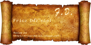 Fricz Dániel névjegykártya